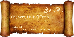 Csjernyik Márta névjegykártya